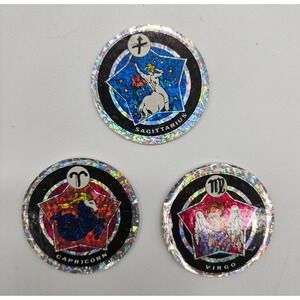 Zodiac Horoscope Astrology Stickers Lot Sagittarius Capricorn‎ Virgo Shiny